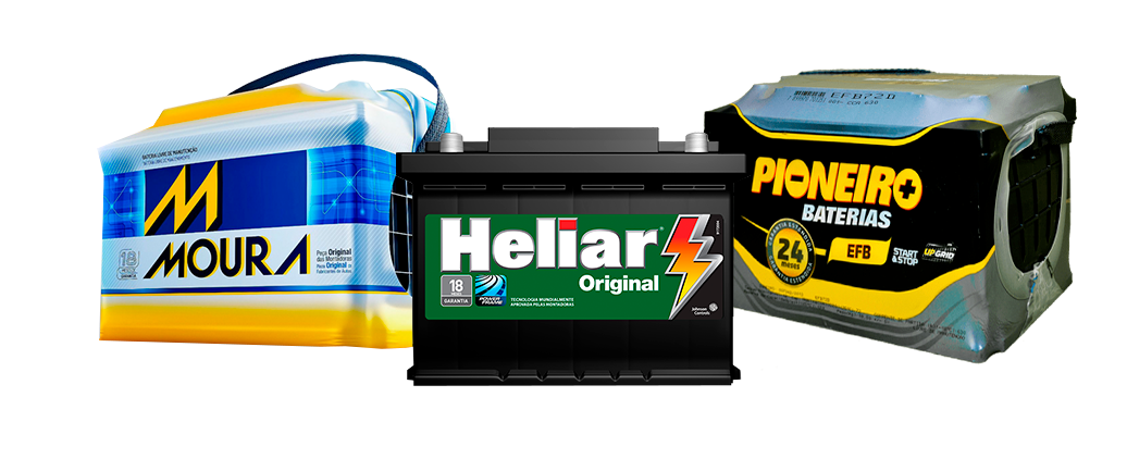 Baterias Moura, Heliar e Pioneiro disponíveis na Shopping das Baterias